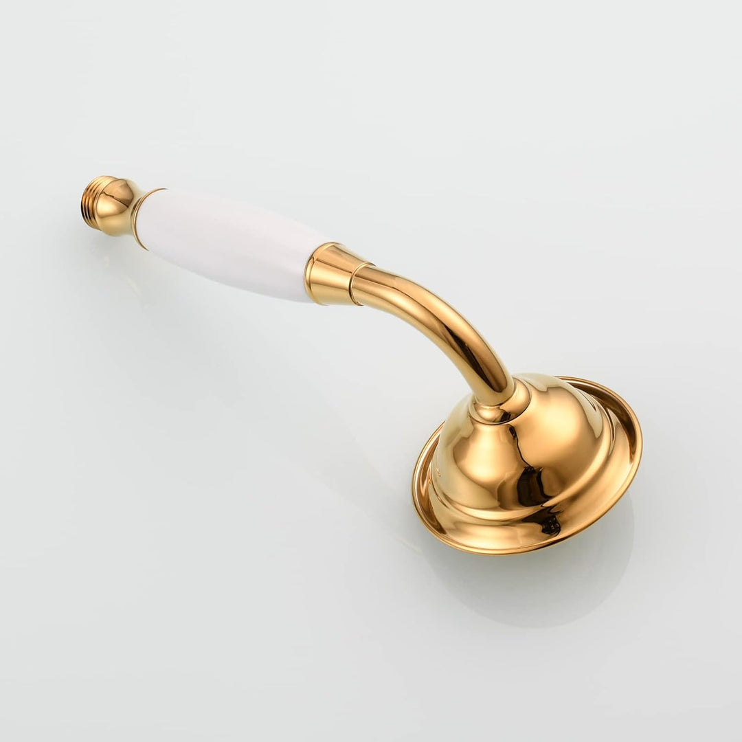 CIENCIA Duschkopf Messing Handbrause Hochdruck Duschbrause 1/2 zoll Gold Handbrause mit Schlauch und