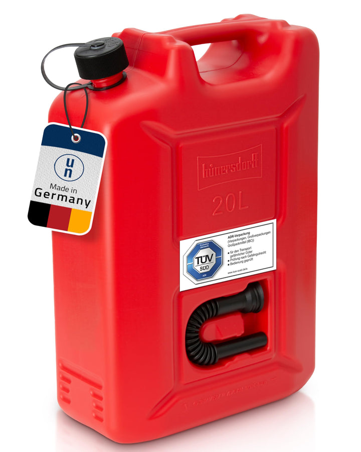 hünersdorff 802060 Kraftstoff-Kanister PROFI 20l für Benzin, Diesel und andere Gefahrgüter, UN-Zulas