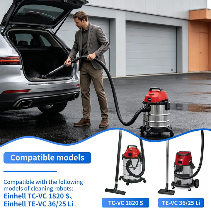 Staubsauger Textilfilter Schmutzfangsack für Einhell - Filter für Einhell TE-VC 36/25 Li TC-VC 1820