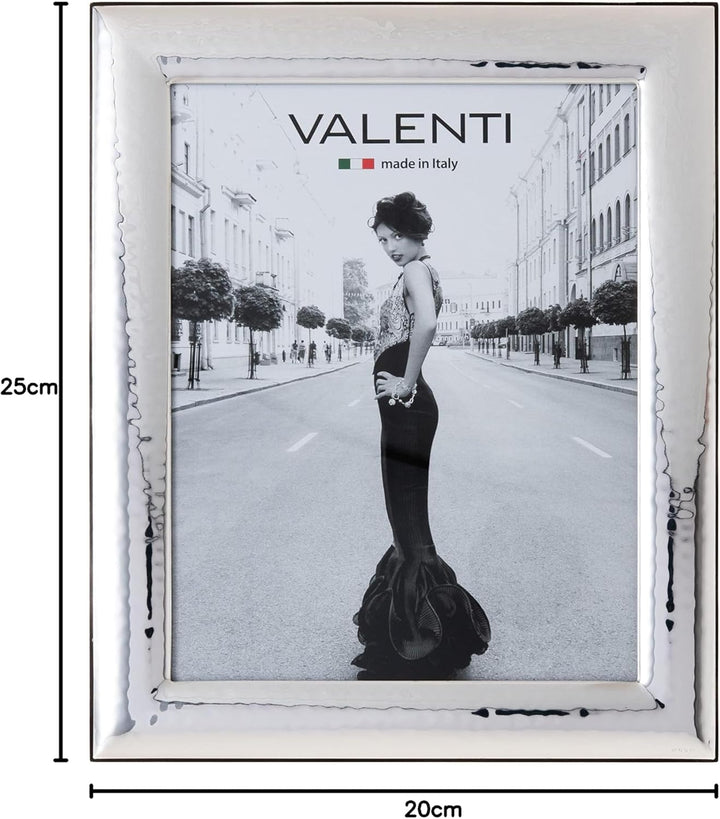 Valenti&Co. - Bilderrahmen - Silber in gehämmerter Optik - glänzend Hochzeit, zum Geburtstag von Fre