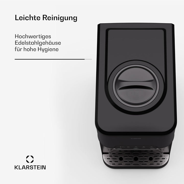 Klarstein Eiswürfelmaschine für Zuhause Camping Gastro, Schnelle Mini Eiswürfelmaschine Klein, Profi