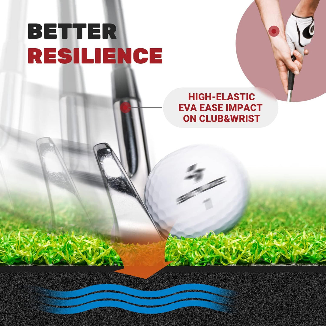 SAPLIZE Grosse Faltbare Golf-Schlagmatte, Enge Lie, Rough und Fairway für Driving, Chipping und Putt