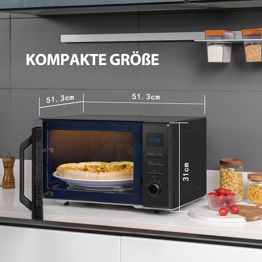 Toshiba Freistehend MW2-AC25TF(BK) 4-in-1 Mikrowelle mit Heissluft & Grill & Kombi Funktion / 25L /