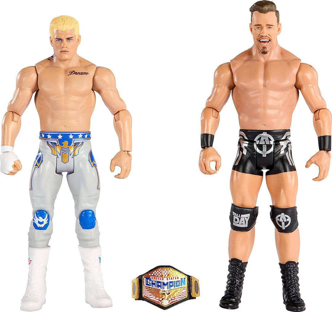 Mattel WWE Action Figure Battle Pack 2 Pack with Mattel WWE Championship Title Championship Showdown