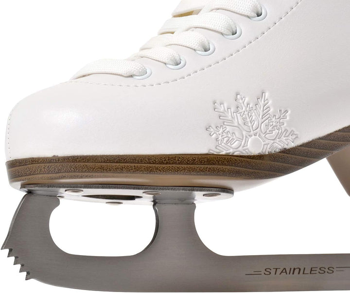 HEAD Eiskunstlauf Schlittschuhe Amber I Damen Schlittschuhe mit Edelstahlkufe I Schneeflocken-Design