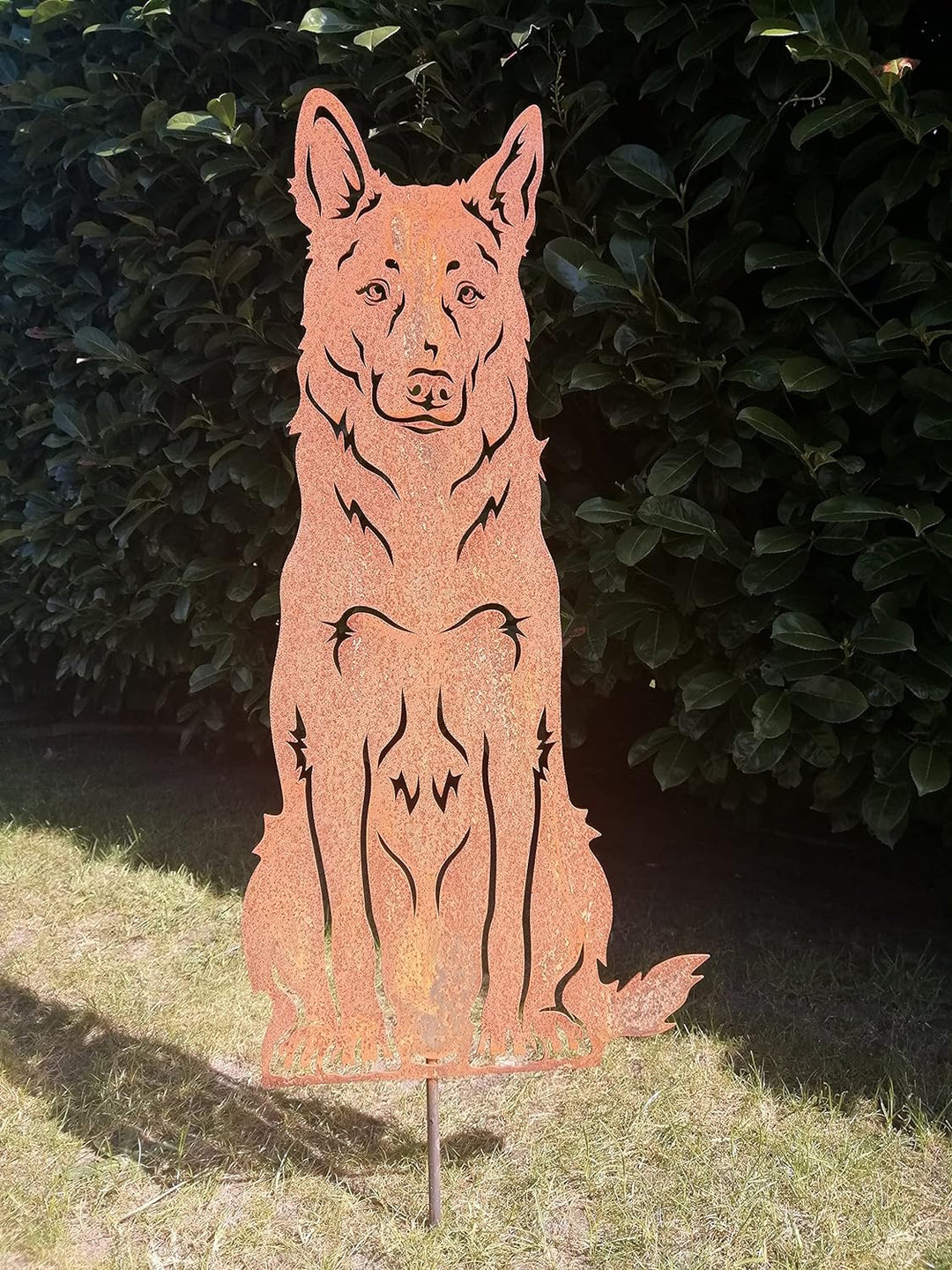 Schäferhund Metallfigur Gartenfigur ca. 80 cm