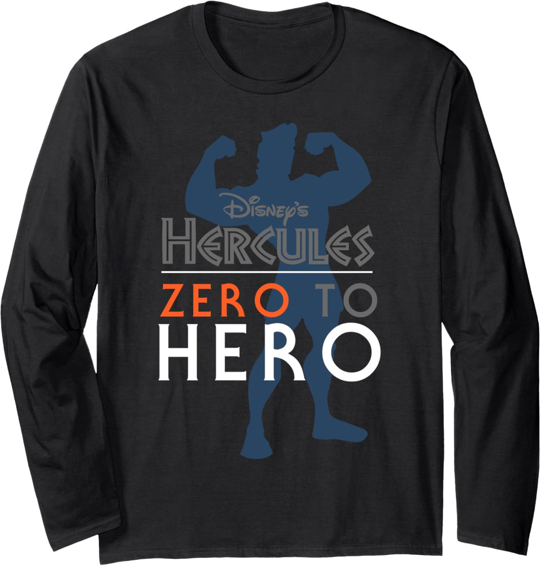 Disney Hercules Zero To Hero Silhouette Langarmshirt