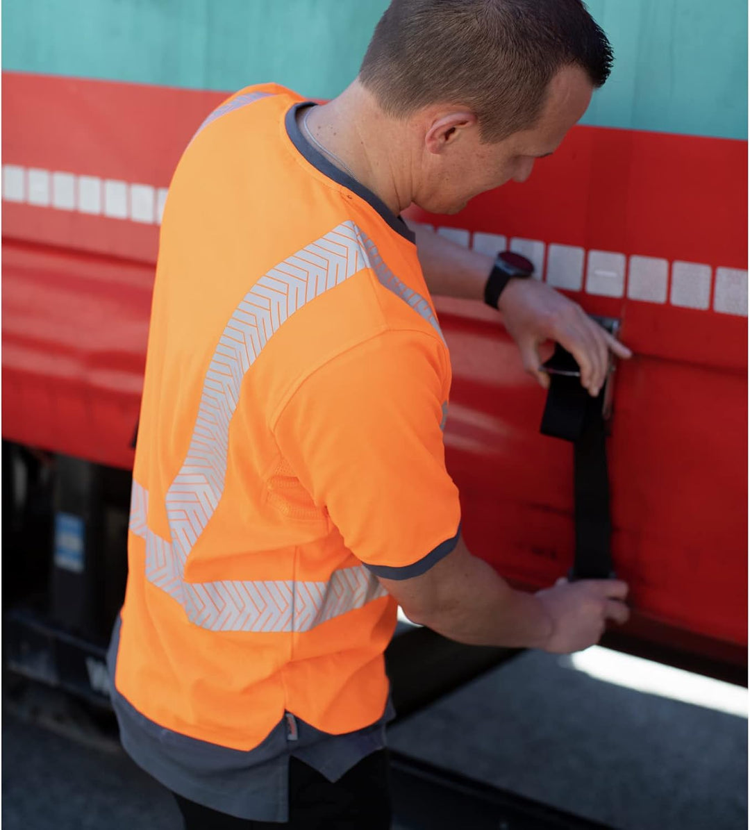 WÜRTH MODYF Warnschutz T-Shirt Fluo EN 20471 6XL Orange Anthrazit, 6XL Orange Anthrazit