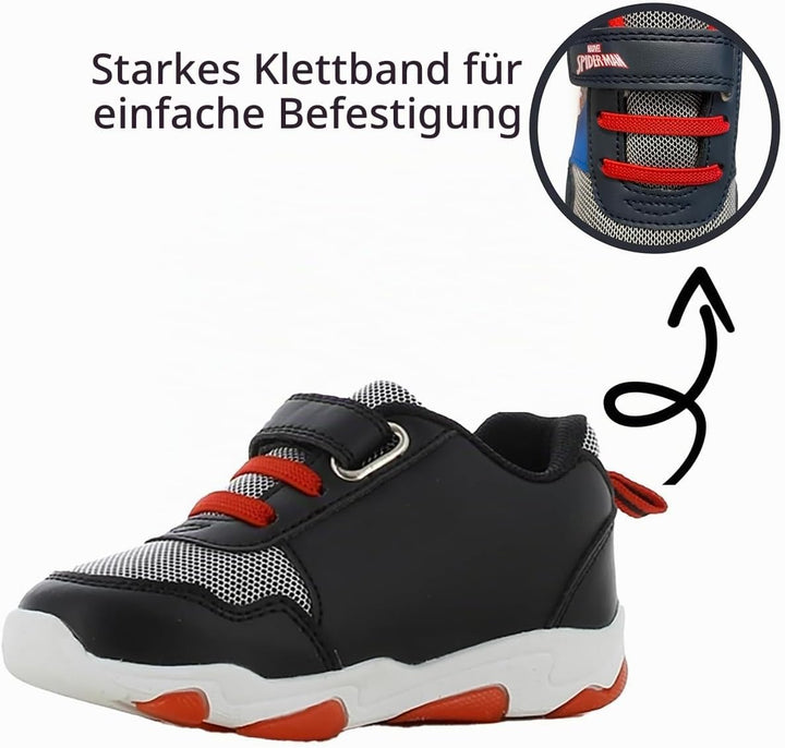 Leomil Spiderman Blinkschuhe Jungen Spiderman Schuhe Kinder, Ideal for Schule und Freizeit 26 EU Sch