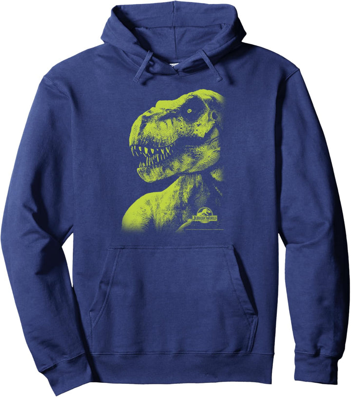 Jurassic World T-Rex Shadows Green Portrait Pullover Hoodie