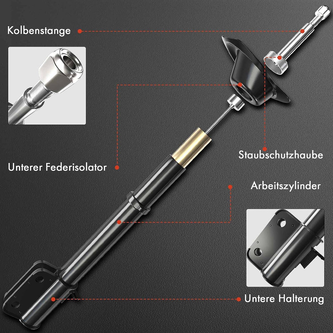 Frankberg 2x Stossdämpfer Gasdruck Vorne Kompatibel mit 6 Hatchback G.G Schrägheck 1.8L-2.3L 2002-20
