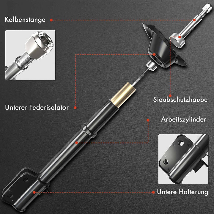 Frankberg 2x Stossdämpfer Gasdruck Vorderachse Kompatibel mit Astra G Cabriolet F67 2001-2005 Astra