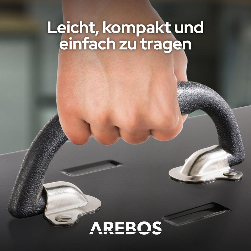 Arebos Werkzeugkoffer mit 3 Schubladen & 2 Ablagefächern | inkl. Tragegriff & Schnappverschlüssen |