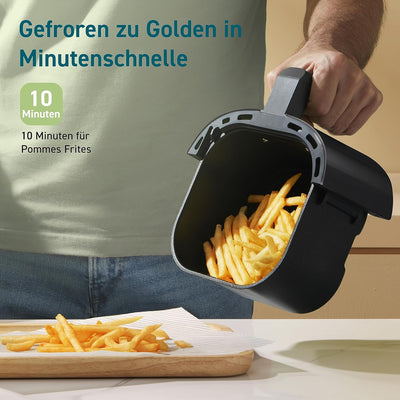 COSORI Heissluftfritteuse 2L, 4-in-1 Mini Airfryer, 30 Online Rezepte, 75-205℃, Energiesparend, Komp