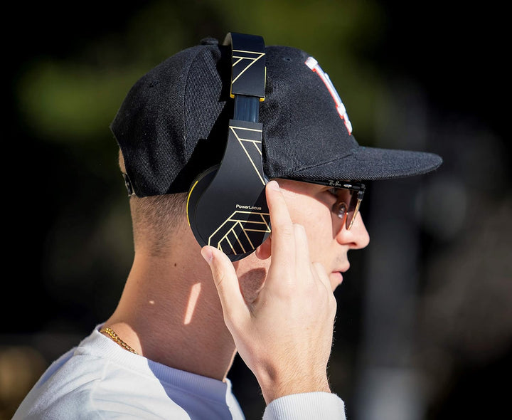 PowerLocus Bluetooth Over-Ear Kopfhörer, Kabellos Stereo Faltbare Kopfhörer Kabellose und Kabel-Kopf
