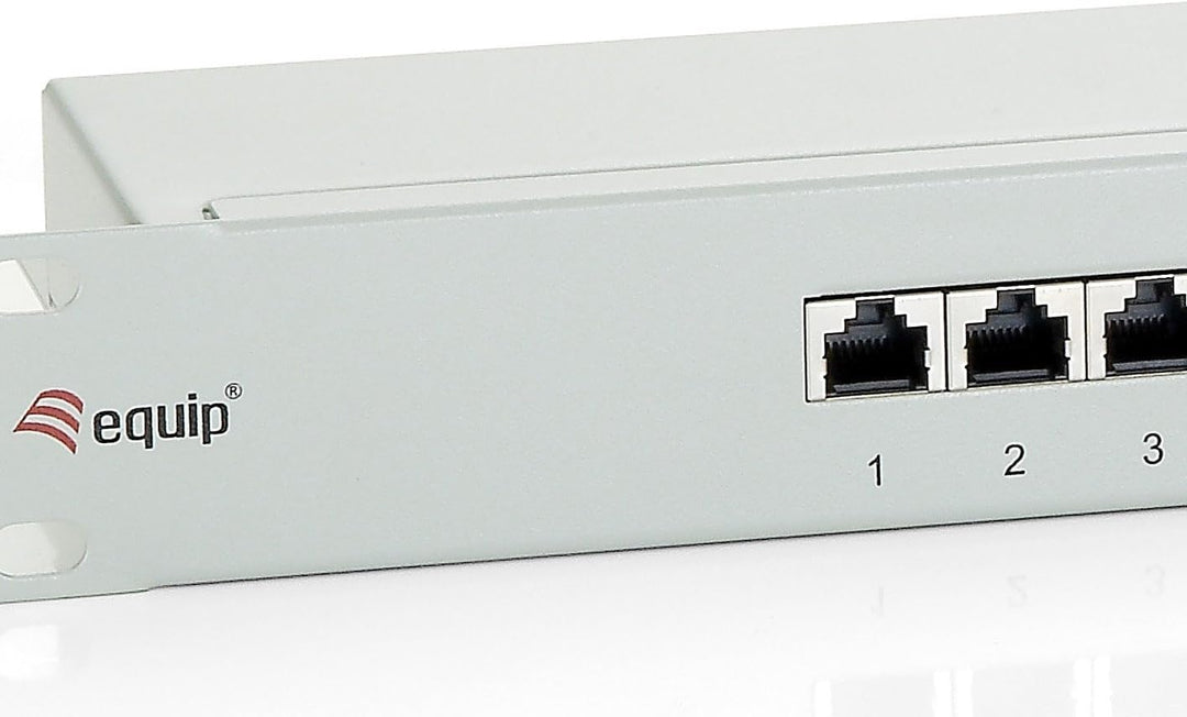 Equip Patchpanel 24x RJ45 Cat6 19" 1HE grau 24 Ports Grau, 24 Ports Grau
