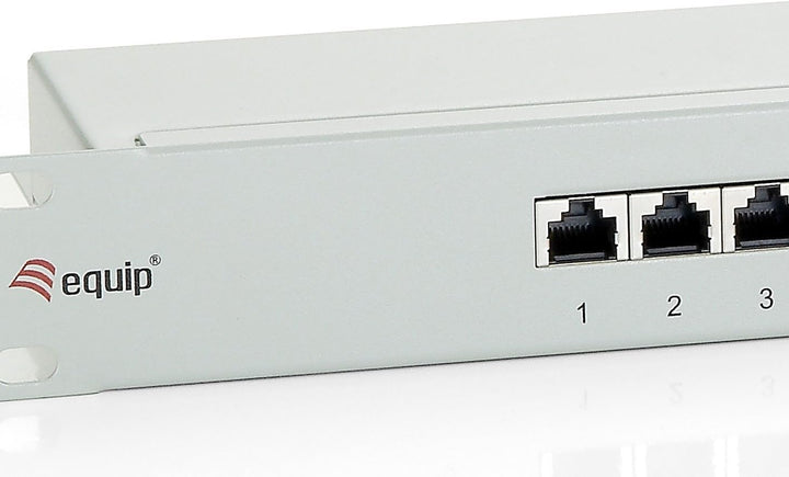 Equip Patchpanel 24x RJ45 Cat6 19" 1HE grau 24 Ports Grau, 24 Ports Grau