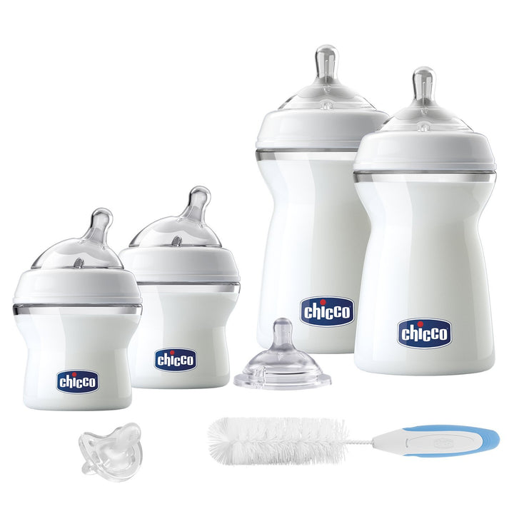 Chicco naturalfeeling – Komplettes Set Start mit Flaschen, Sauger Schnuller und Bürste, 0 m +
