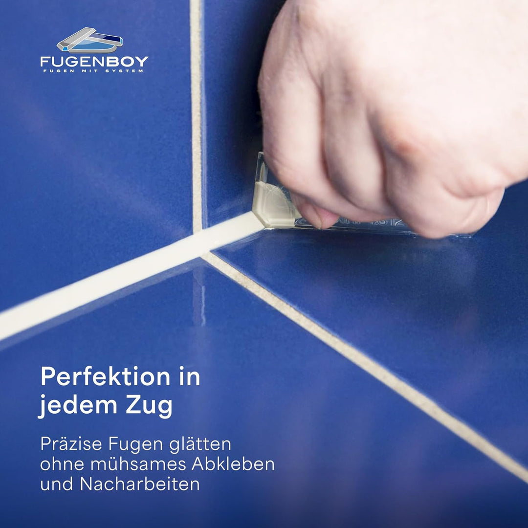 Heimwerker-Kit für Silikon-Fugen | Deutsche Herstellung | Pantentiertes Fugen-Werkzeug | Fugen-Set m