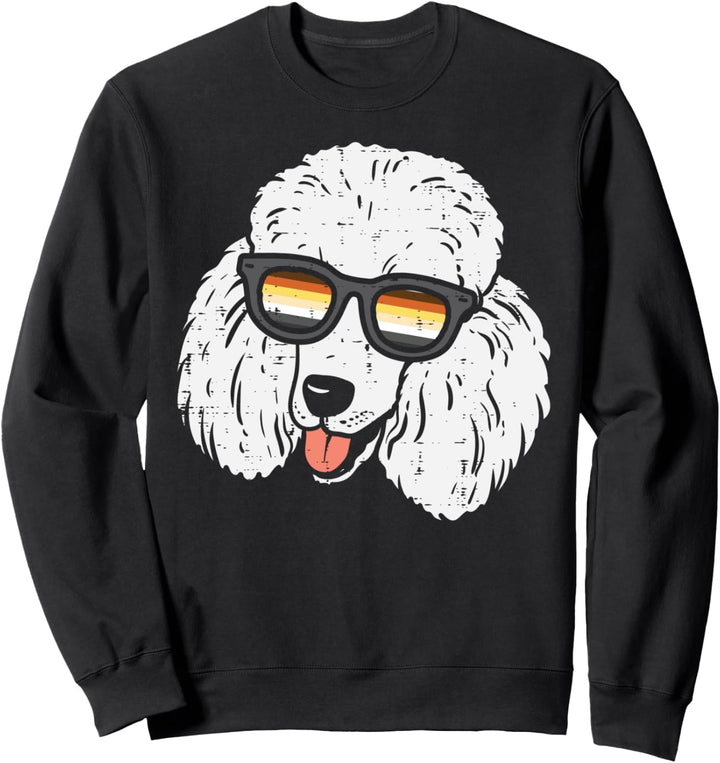 Poodle Dog LGBTQ Gay Bear Flag Gay Pride Men Dog Lover Men Sweatshirt