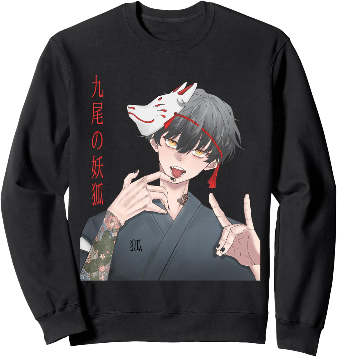 Japan Kitsune Maske Anime Otaku Sweatshirt