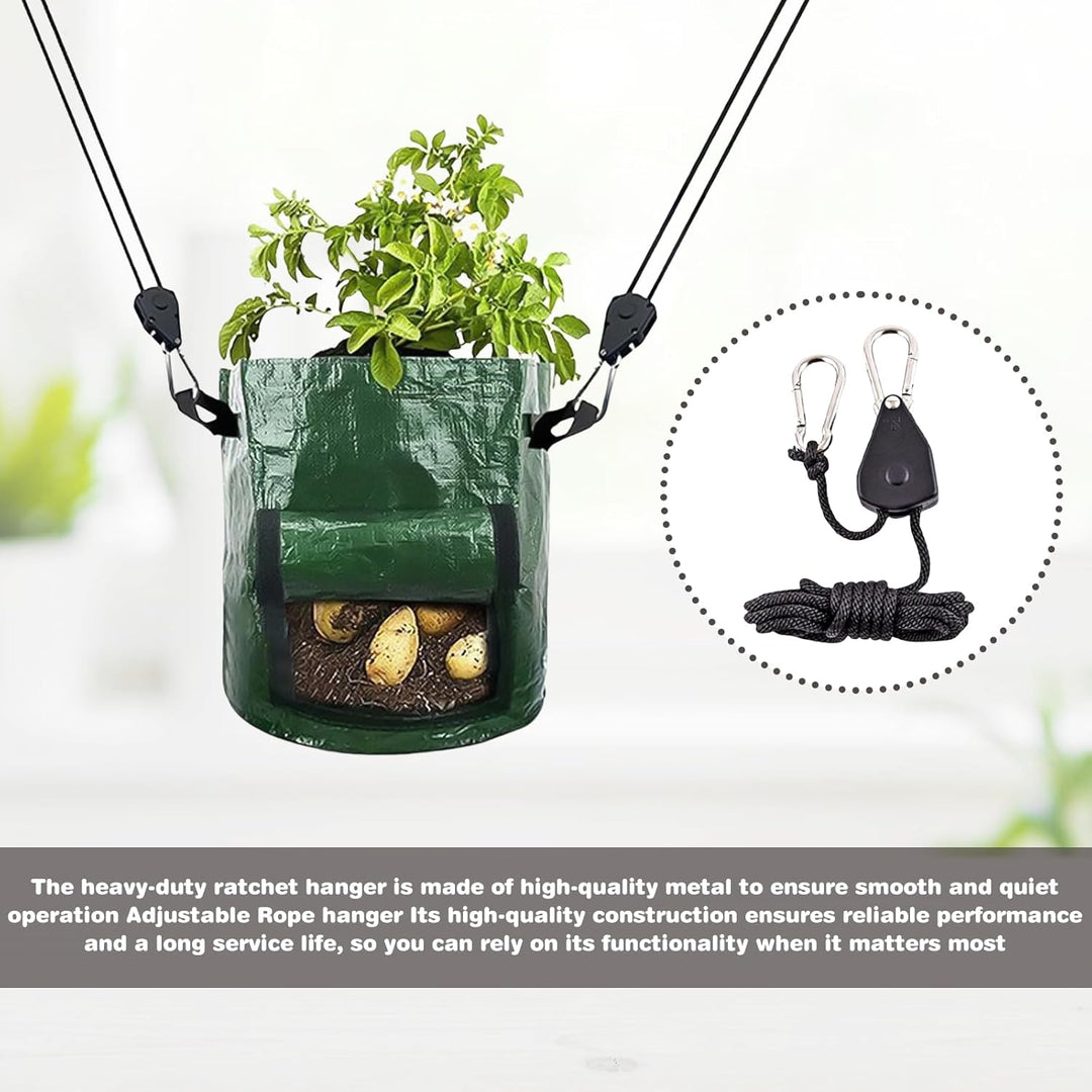 12 Stück Einstellbare Seil Seilhaken: 1/8 Zoll Ratchet Hanger, Seilratsche mit Haken Rope, Seilzugra