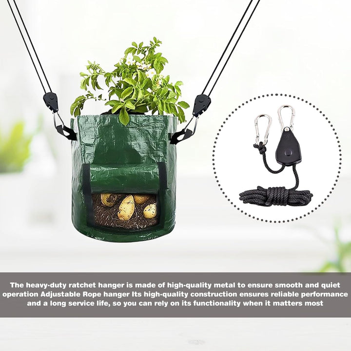 12 Stück Einstellbare Seil Seilhaken: 1/8 Zoll Ratchet Hanger, Seilratsche mit Haken Rope, Seilzugra