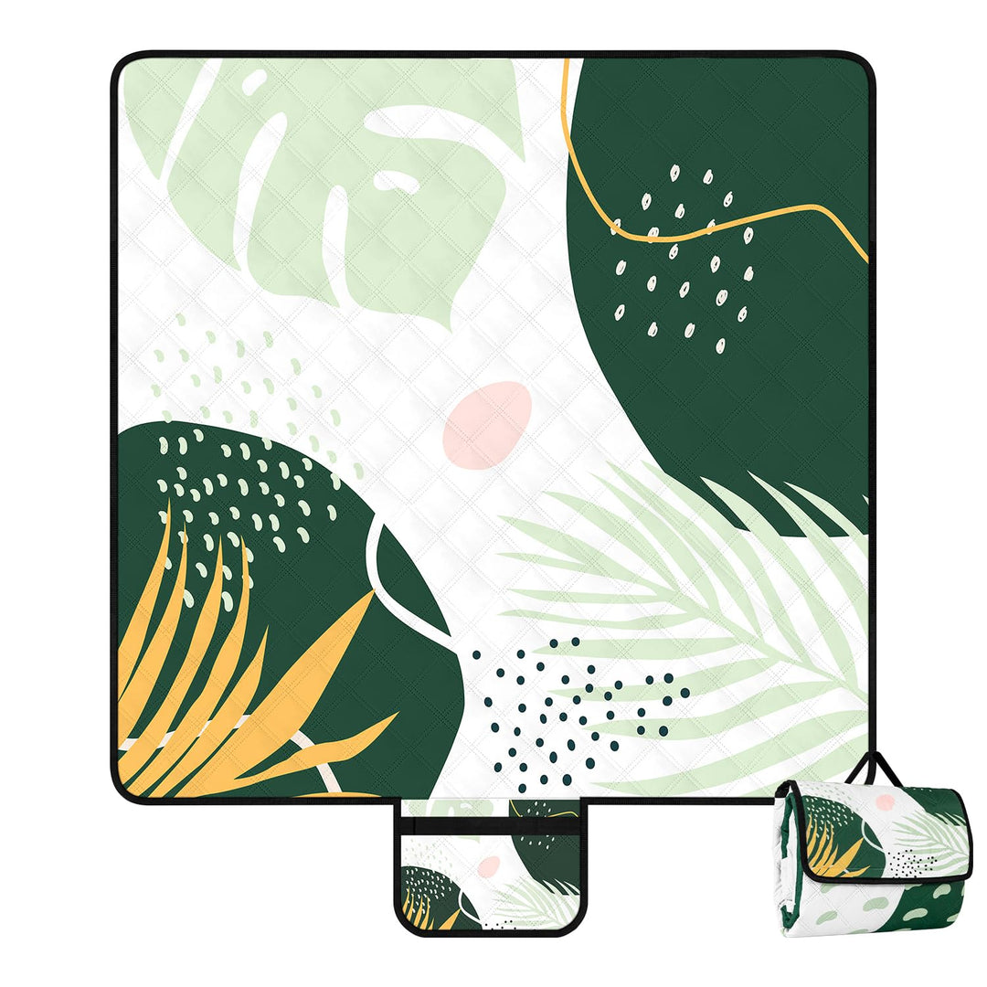 Jopee Picknickdecke Wasserdicht, 200x200 cm Waschbare Campingdecke mit Griff, Gross Outdoor Strandde