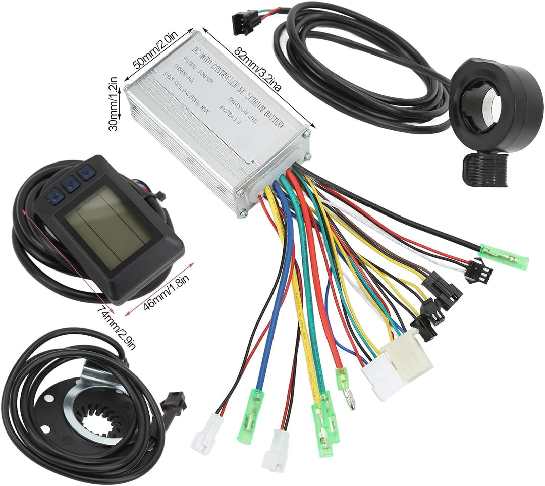 VGEBY Elektrofahrrad-Controller-Kit, Elektrofahrrad-Motorsteuerung 15A Gemeinsamer Controller 36V 48
