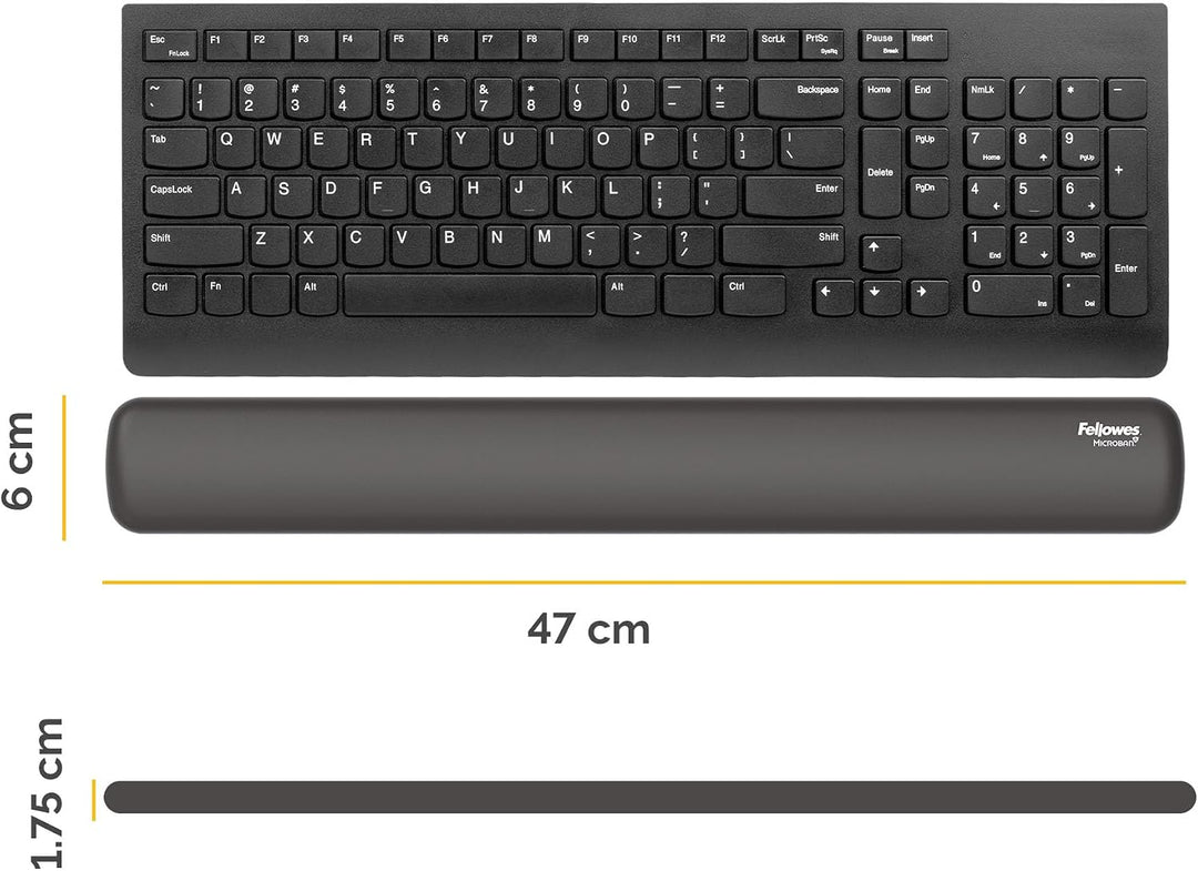 Breyta Tastatur-Handgelenkauflage – Schwarz, mit HEX Cushion Silikonpolster für komfortable Handgele