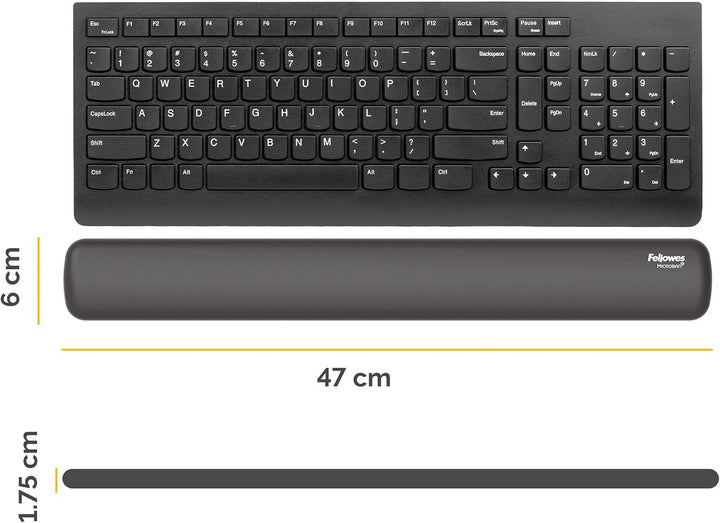 Breyta Tastatur-Handgelenkauflage – Schwarz, mit HEX Cushion Silikonpolster für komfortable Handgele