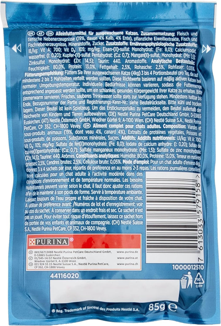 PURINA GOURMET Perle Genuss in Sauce Katzenfutter nass, mit Huhn, 26er Pack (26 x 85g) &amp; Perle Duett