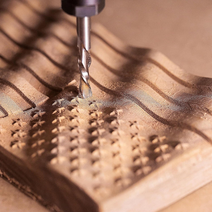 SpeTool 2 Stück Spiralnutfräser 8mm Schaft Downcut 32mm Schnittlänge Nutfräser Spiralfräser 2 Flöten