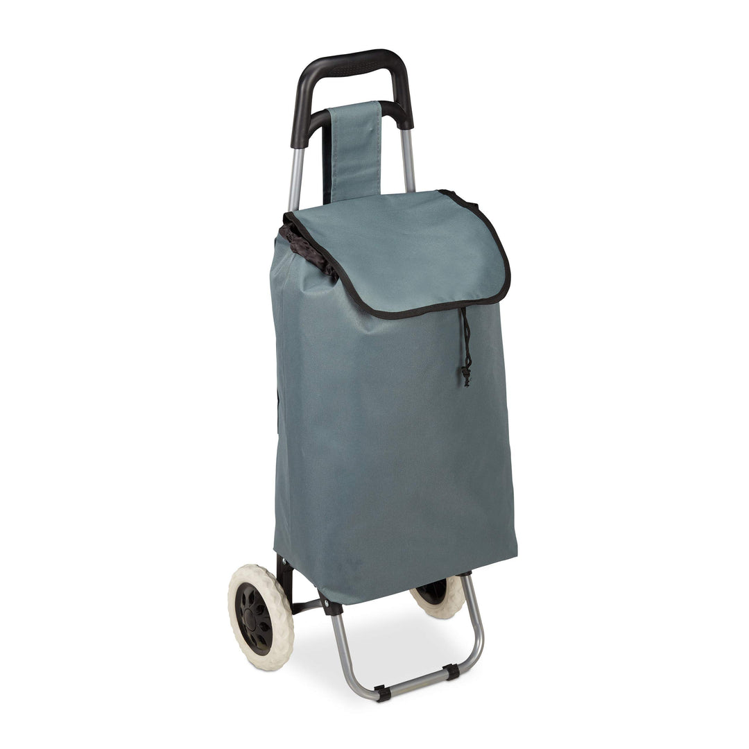 Relaxdays Einkaufstrolley klappbar, Abnehmbare Tasche 28 L, Einkaufswagen mit Rollen HxBxT: 92,5 x 4