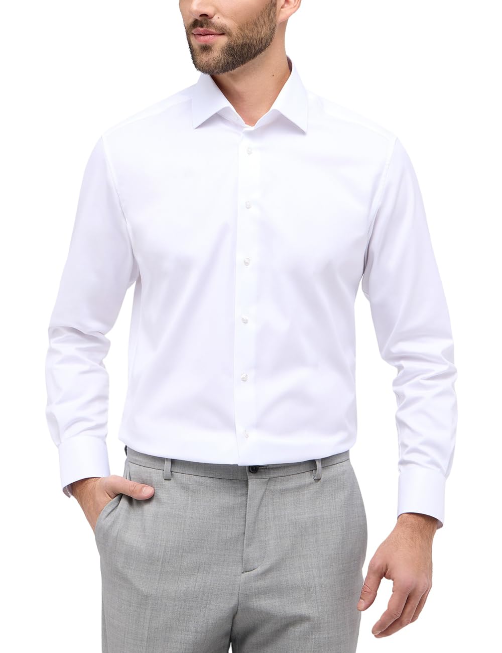 ETERNA Herren Cover Shirt MODERN FIT 38 Weiss, 38 Weiss