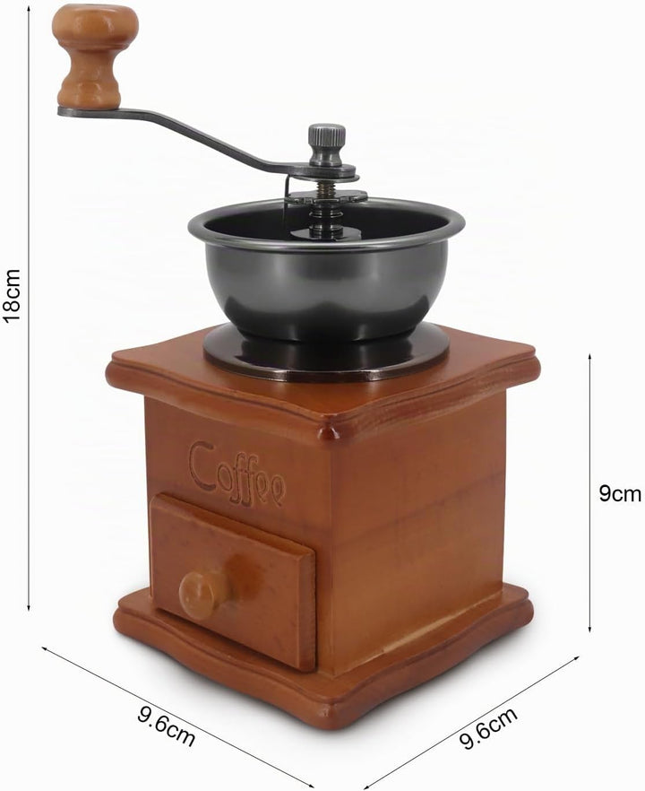 Manuelle Kaffeemühle, Holz Retro Antik Keramik Handkurbel Kaffeemühle, Retro-Handkaffeemühlen, Einst