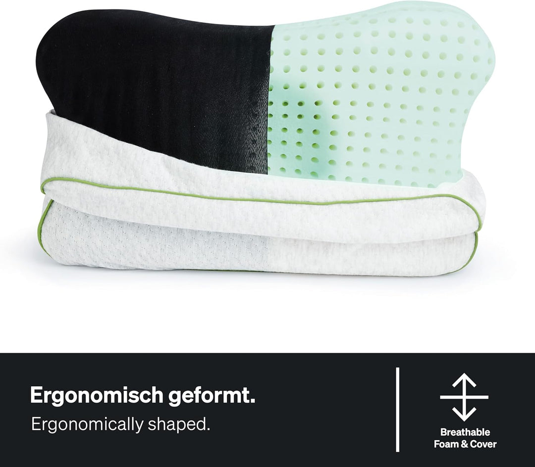 BLACKROLL® Recovery Pillow Set Climate (50 x 30 cm), Kissen mit zusätzlichem Climate-Bezug, ergonomi