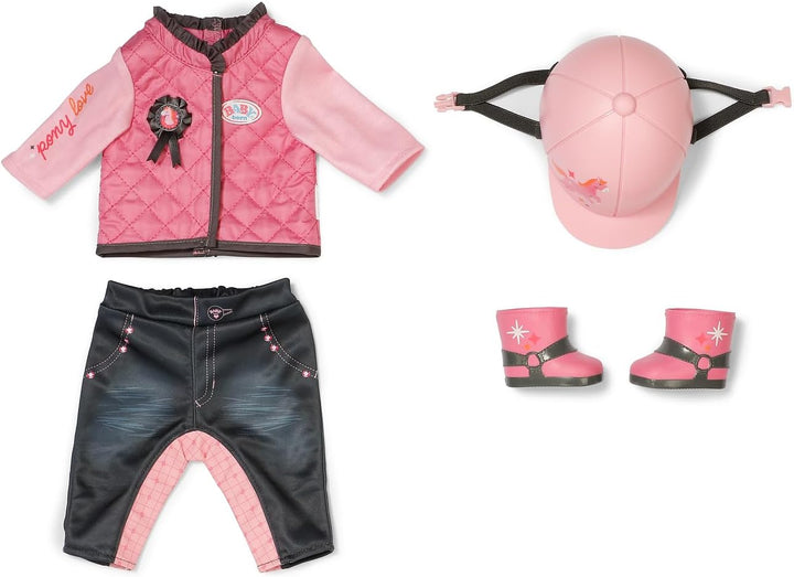 Baby Born REIT-Outfit mit Hose, Shirt, Stiefeln und Helm für 43 cm Puppen