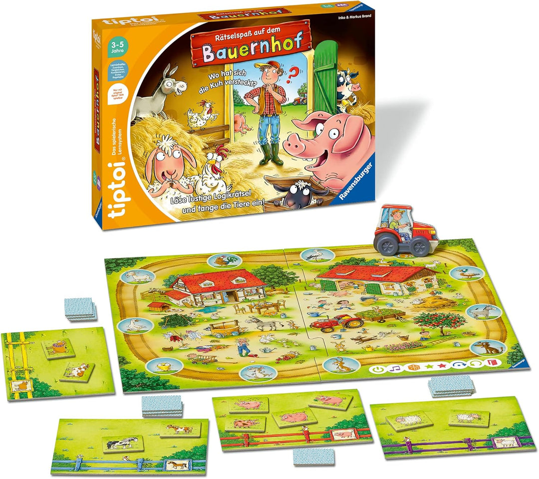 Ravensburger tiptoi Spiel 00125 Rätselspass auf dem Bauernhof - Lernspiel ab 3 Jahren, lehrreiches L