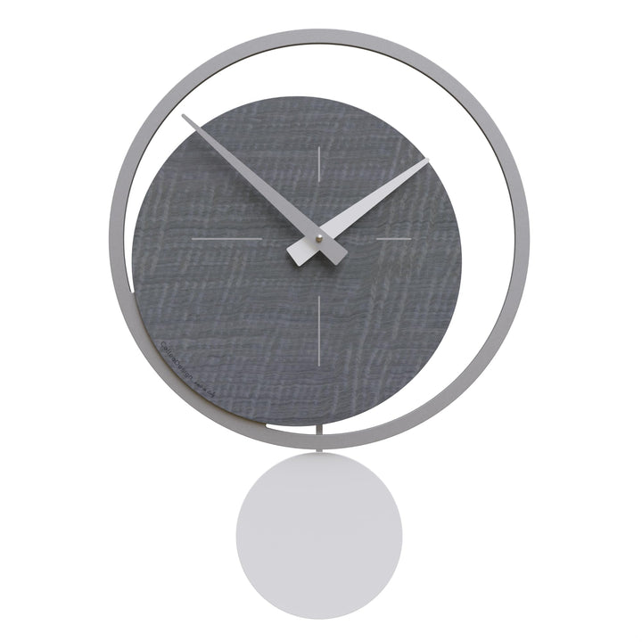 CalleaDesign - Eclipse Pendeluhr, grau Wurzelholz, Grau Wurzelholz