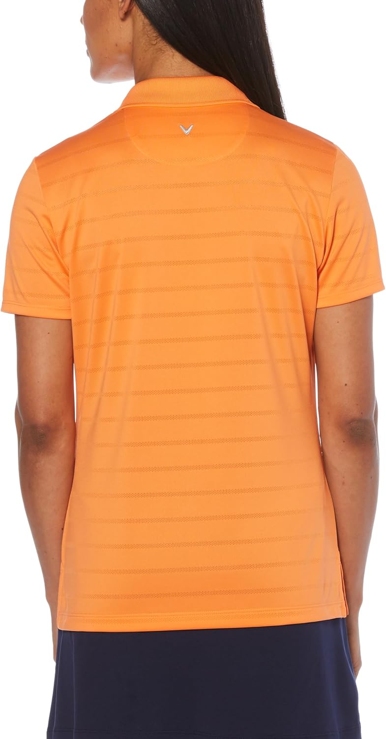 Callaway, Damen-Poloshirt, Kurzärmelig, Piqué, Offenes Netzgewebe Karotte S, Karotte S