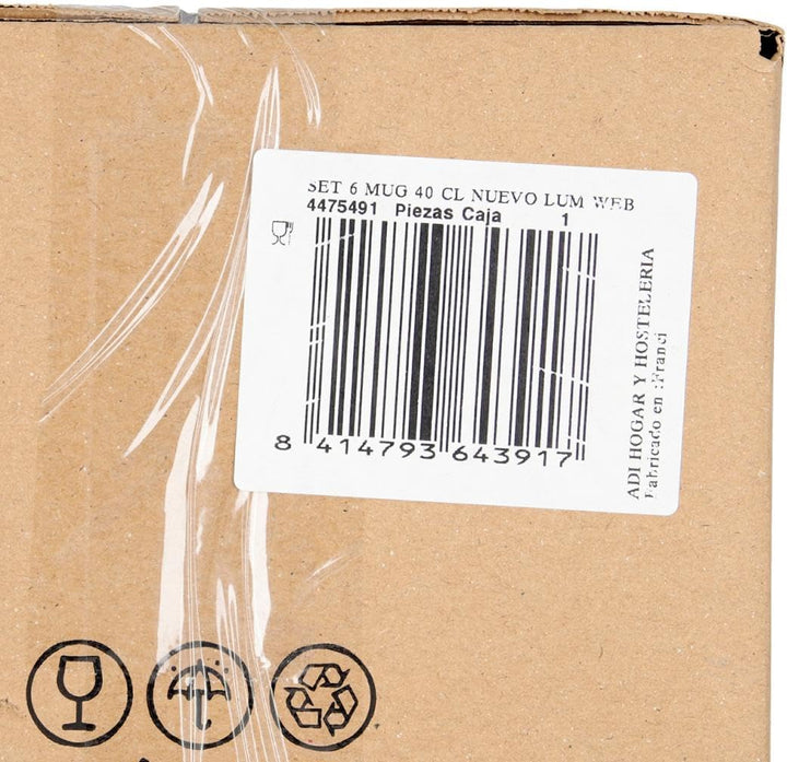 Luminarc Kaffeebecher für die Mikrowelle, Glas, 6 Stück 40cl, 40cl