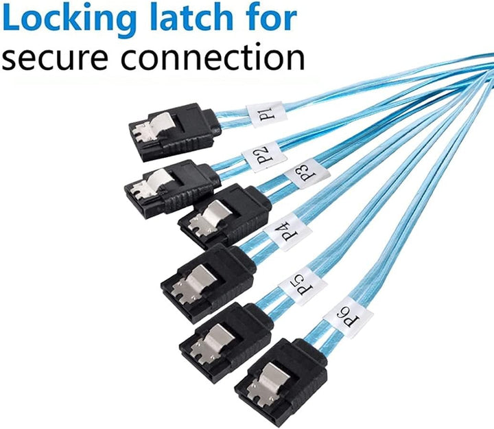 ChenYang CY SAS 6 SATA 7-Pin-Stecker Interner Host auf 6 SATA 7-Pin-Stecker Zielfestplatte 6 Gbit/s