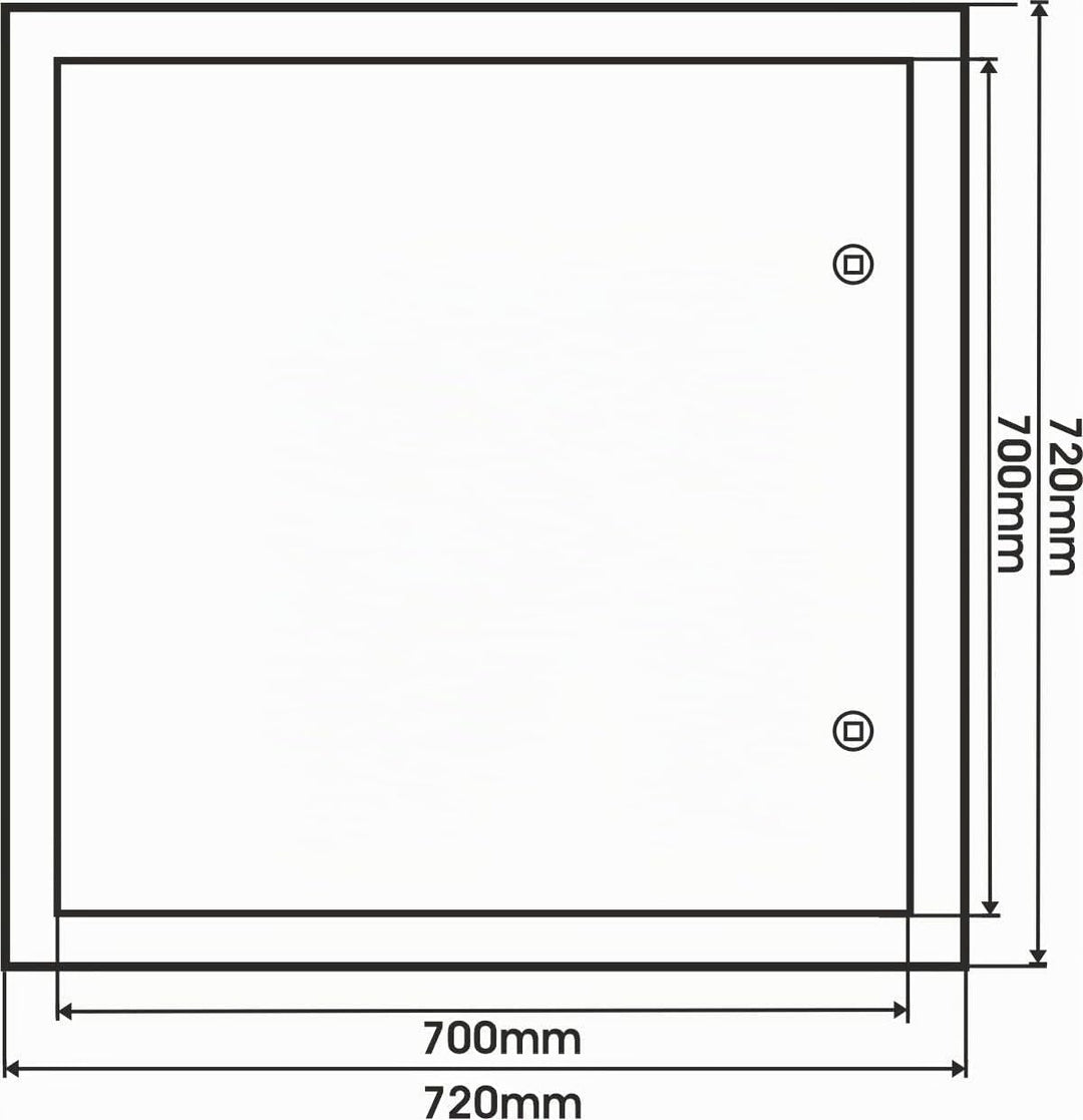 Revisionstür Primus weiss 700x700mm mit Vierkantverschluss