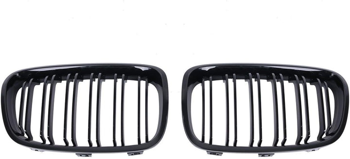 Ricoy Gloss Black 2011-2014 F20 F21 1 Series Sport Kidney Twin Flns Grillrost (Packung à 2 Stück) Sc