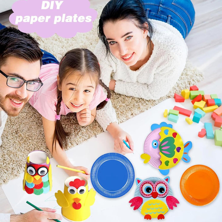 30 PCS + 90 Buntes Partygeschirr-Set in Regenbogenfarben, DIY Bunt Pappteller Bunt Party Pappteller,