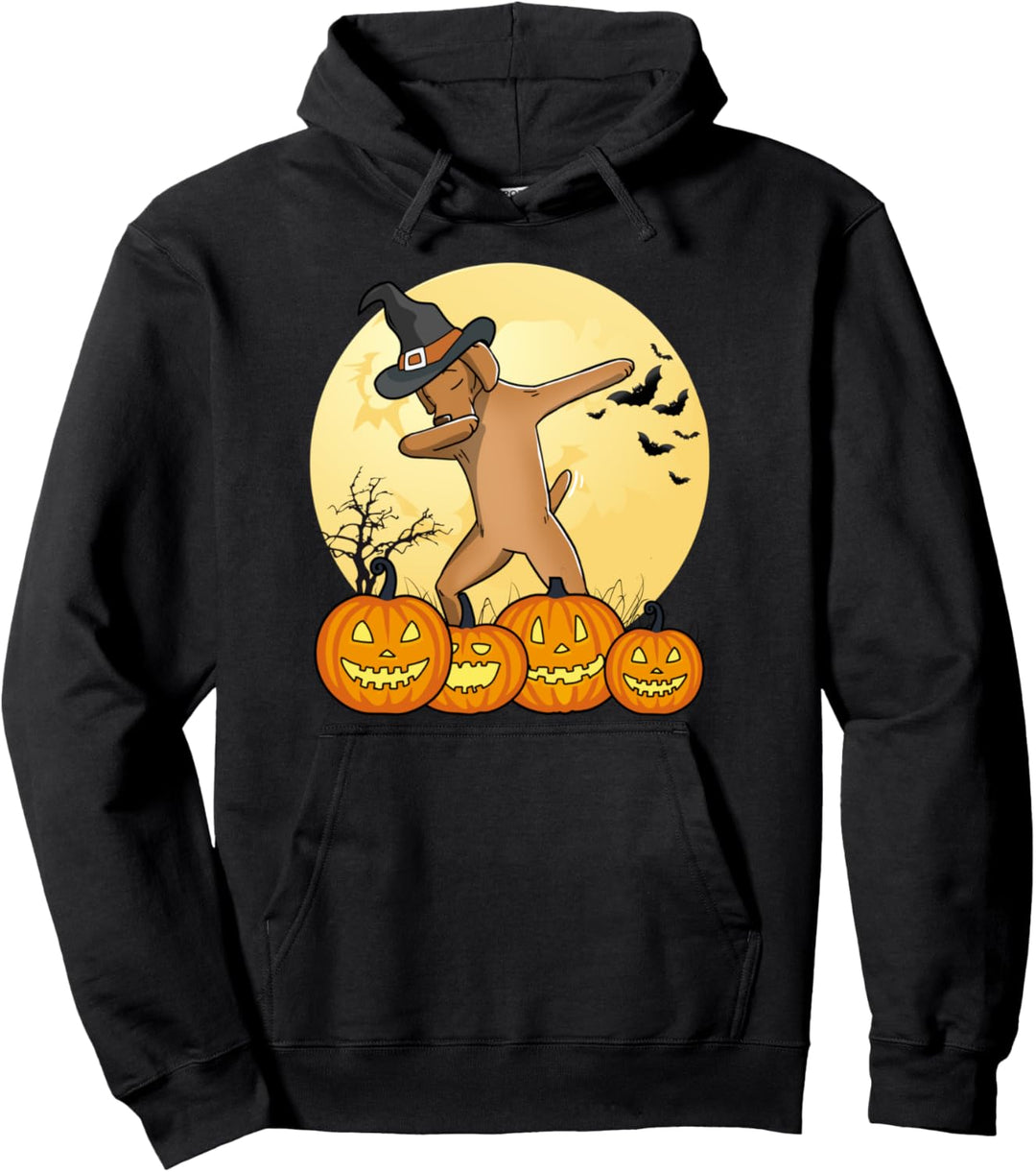 Dabbing Magyar Vizsla Dab Dance Halloween Hund Pullover Hoodie