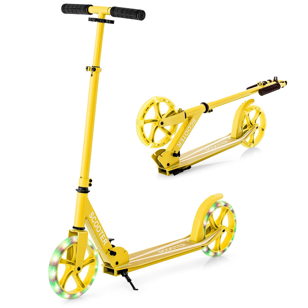 COSTWAY Scooter Roller klappbar, Tretroller höhenverstellbar, Cityroller 100kg Tragkraft, Sport Kick