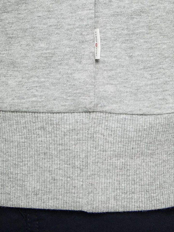 JACK & JONES Male Kapuzenpullover Logo Kapuzenpullover L Grau (Light Grey Melange Detail: Reg Fit-me