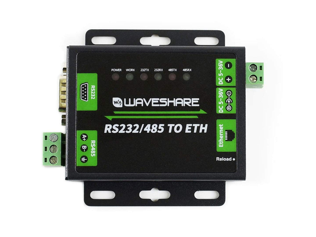 Waveshare Industrial Converter RS232 or RS485 to Ethernet Enables Bi-Directional Transparent Data Tr